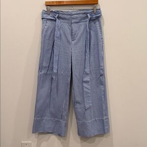 Banana Republic Blue Striped Cropped Pants